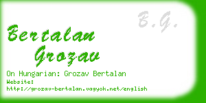 bertalan grozav business card